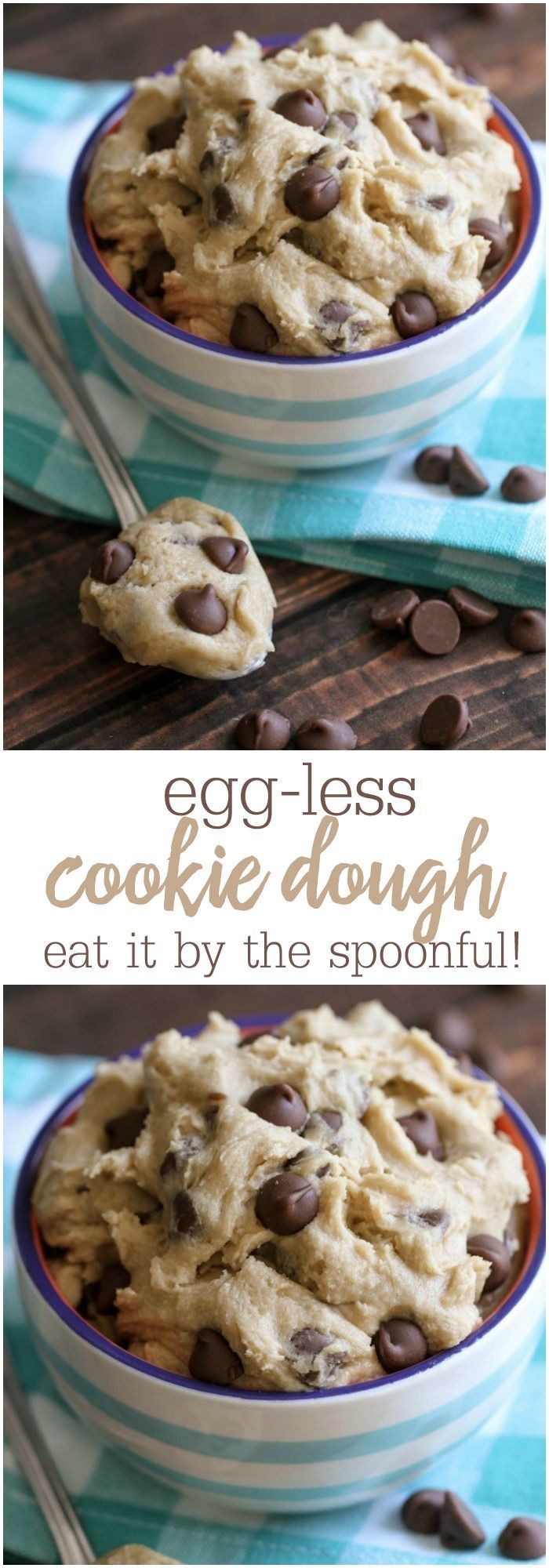 Grab a Spoon!! Egg-less Cookie Dough recipe for all the cookie dough lovers! { http://lilluna.com }