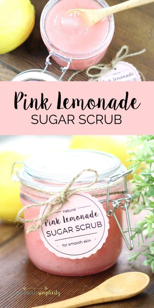 Homemade Pink Lemonade Sugar Scrub is an easy DIY idea to pamper yourself or give as a lovely gift. It’s an all natural beauty
