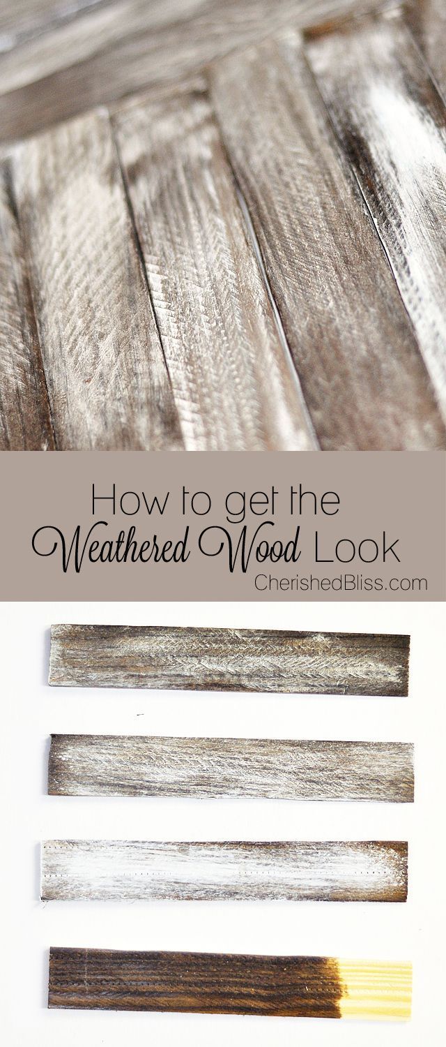 How To Get The Weathered Wood Look – great post shows how to get different finishes with paint and stain.