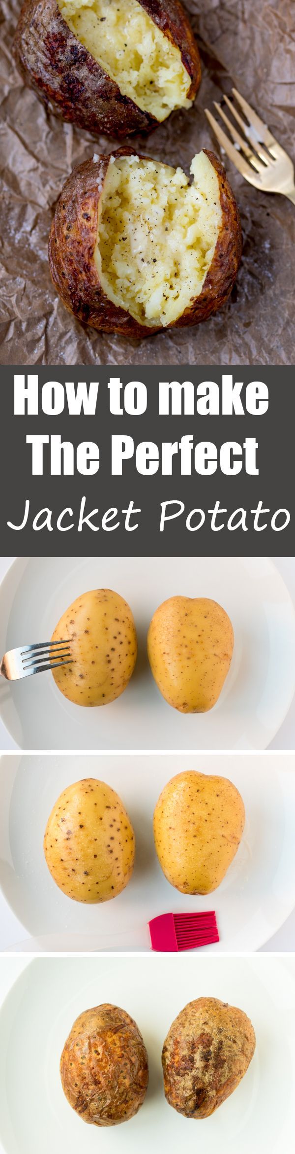 HOW TO MAKE a BAKED POTATO – crunchy, crisp skin with a light and fluffy interior – add plenty of butter for the perfect jacket