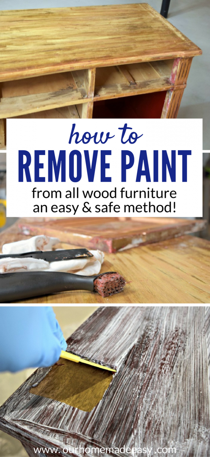 How to remove paint and varnish from wood furniture! Click to see how to do it easy the first time