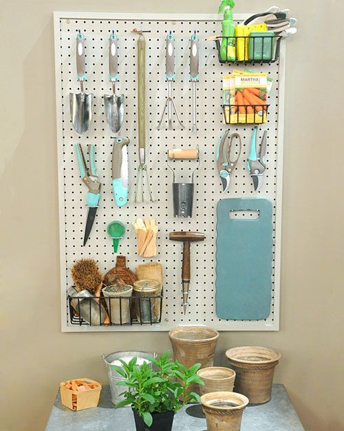 I usually hate Martha Stewart, but I do covet the organization if these tools and bench. I’m totally stealing the idea for my