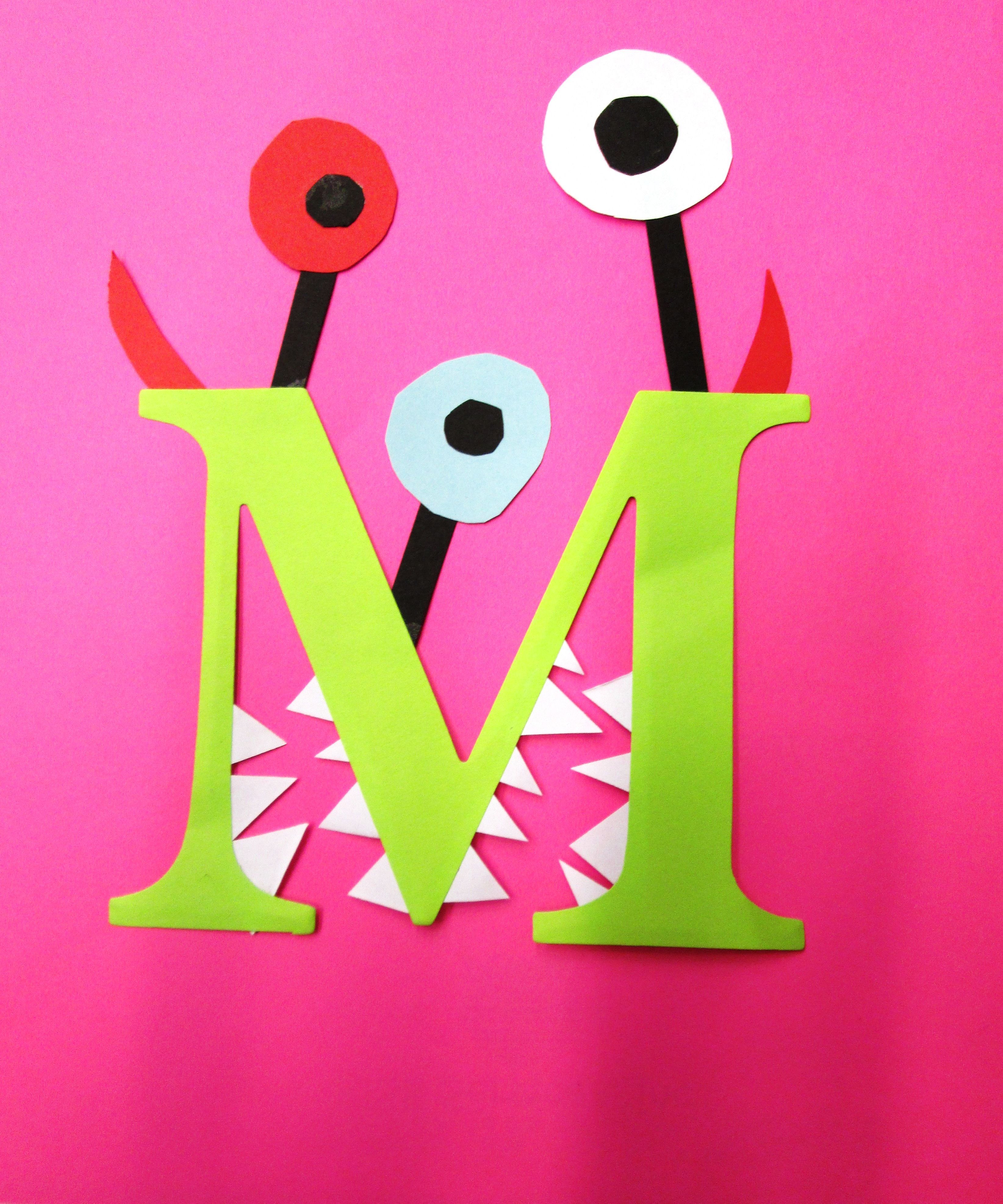 Letter M Craft – Monster, library passive program