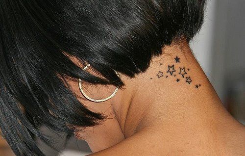 Little star tattoo. Preferably I would like this behind the ear.