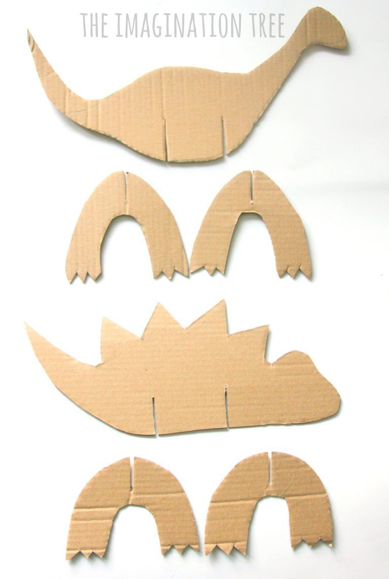 Make a cardboard dinosaur craft for your dino loving kids with this super simple cut and slot method of construction! Great for