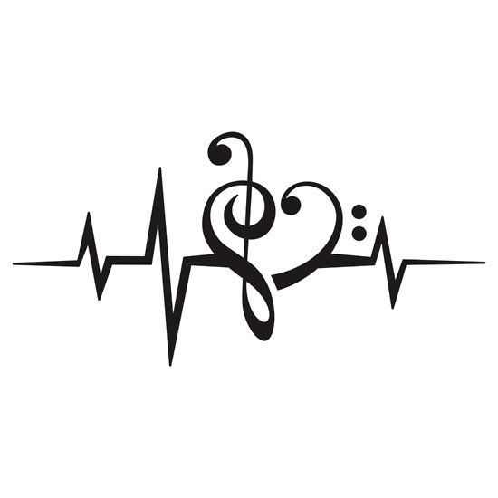 MUSIC HEART PULSE, Love, Music, Bass Clef, Treble Clef, Classic, Dance, Electro by boom-art