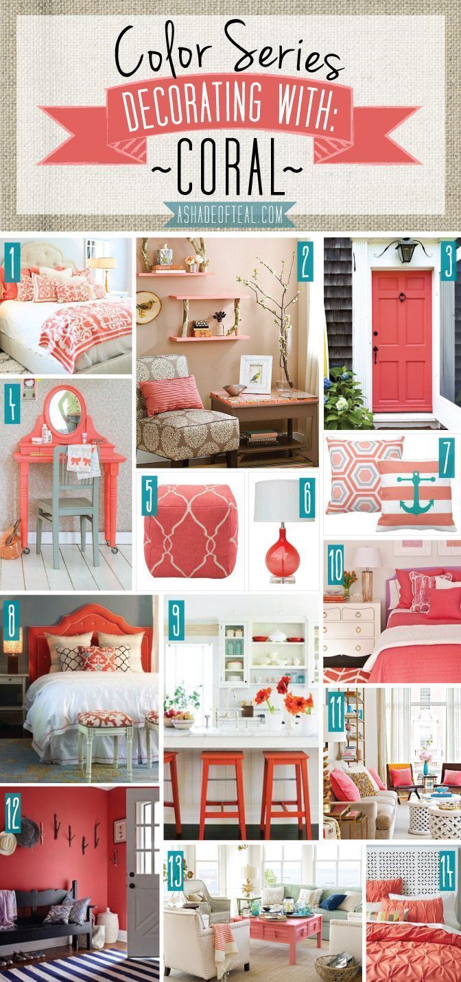 nice Color Series; Decorating with Coral by