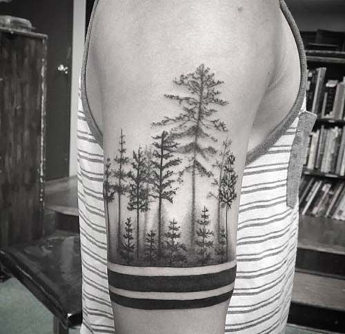 orman kol dövmeleri erkek forest armband tattoos for men