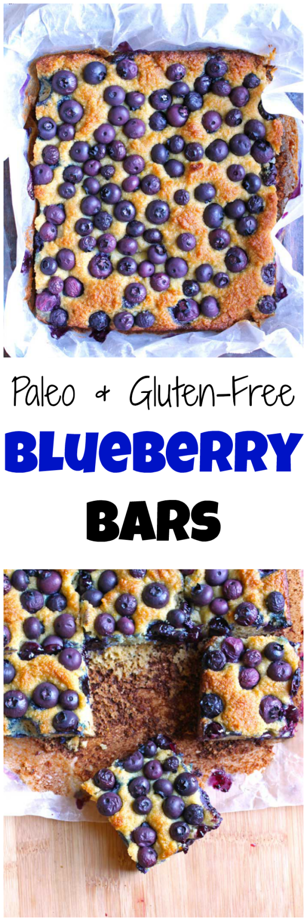 Paleo Blueberry Bars | Need a quick grab-and-go breakfast? Or a simple mid-morning snack? These breakfast bars are made with all