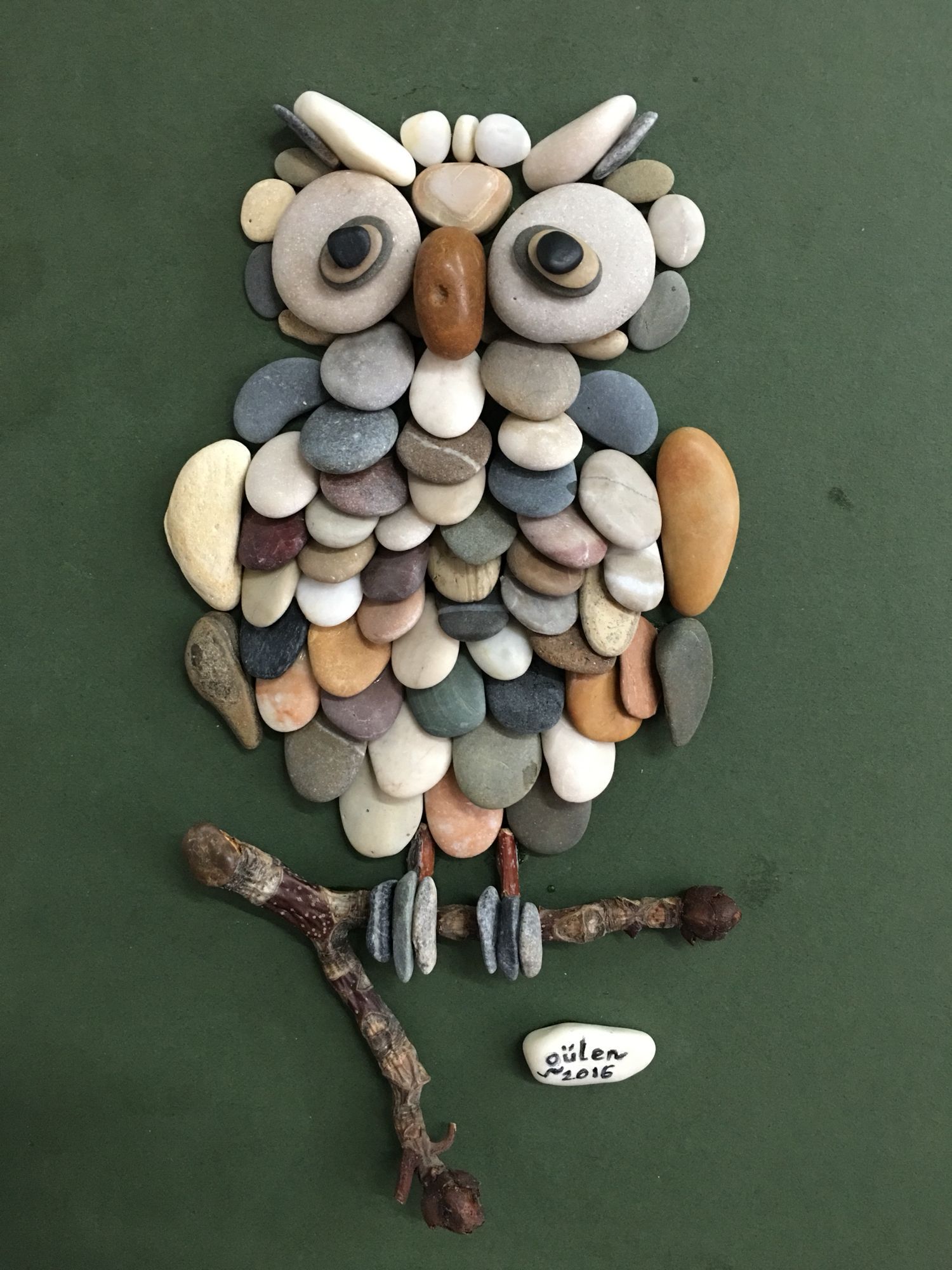 Pebble art owl by gülen