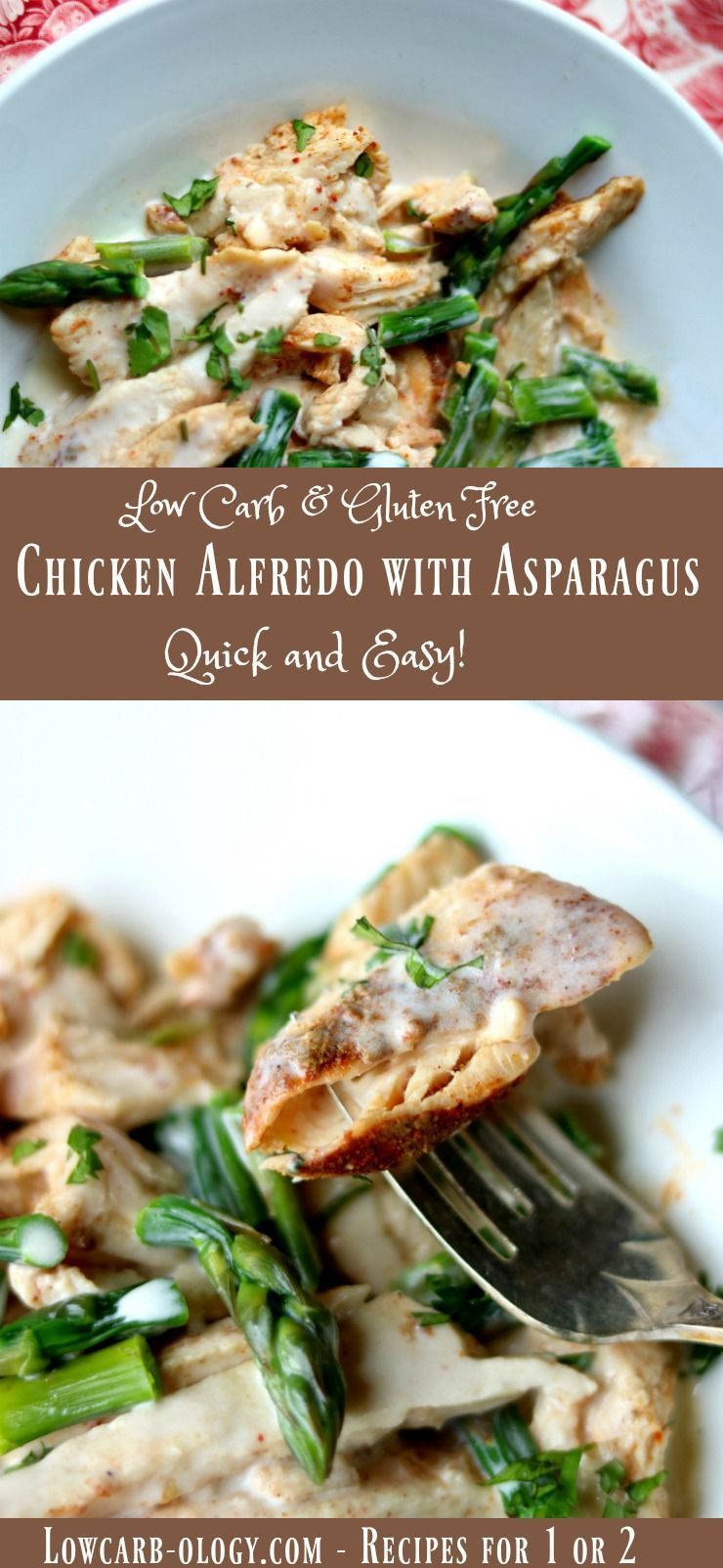 Quick and easy, low carb chicken Alfredo recipe is gluten free and has just 4.6 net carbs. Pure comfort food right here! Rich and