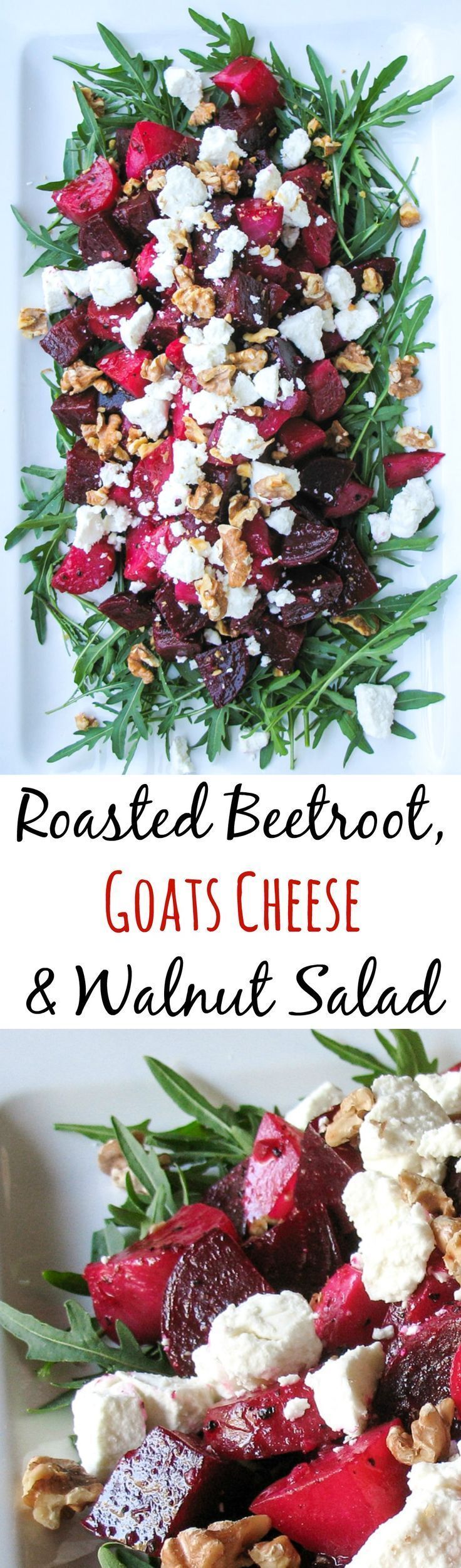 Roasted Beetroot, Goats Cheese & Walnut Salad.  A Great main course salad.
