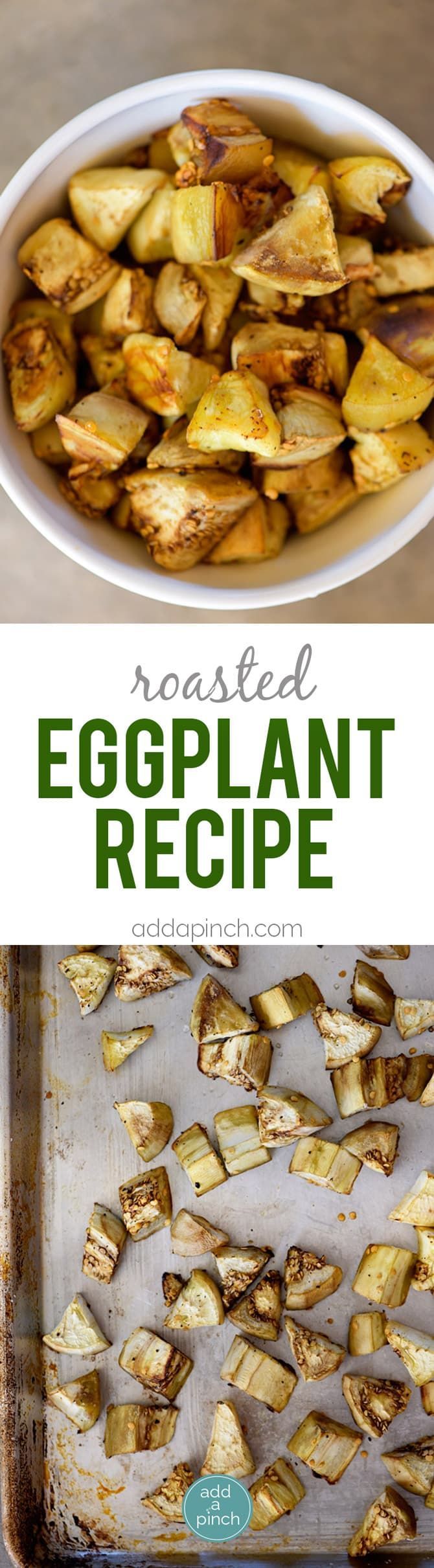 Roasted Eggplant Recipe – Roasted Eggplant makes an easy and delicious dish on its own or to use in so many other recipes! //