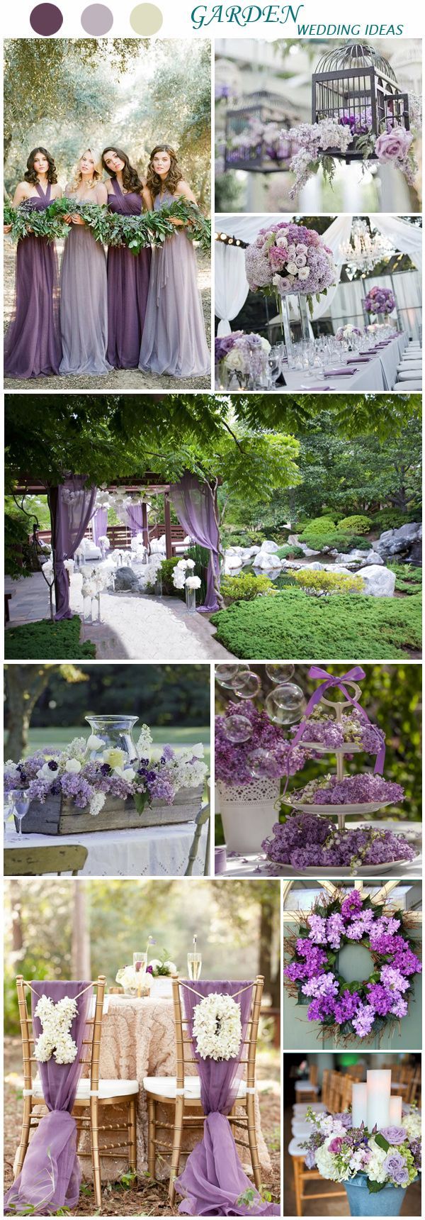 Romantic Garden Weddings In Lavender and Lilac
