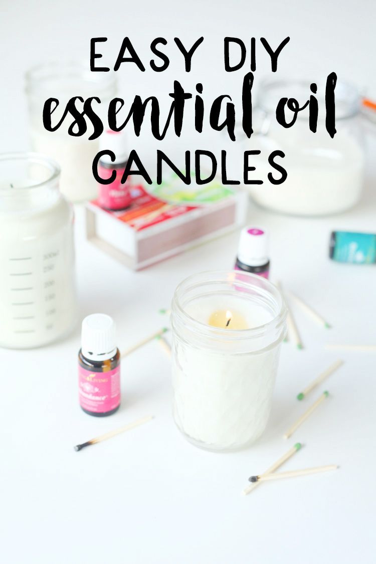 These easy diy essential oil candles are so easy to make! They are homemade are with soy and scented with essential oils then