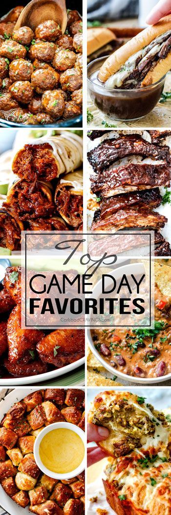 Top Game Day Recipe Favorites from dips to meatballs and from appetizers to main dishes!  You are guaranteed to find some of the