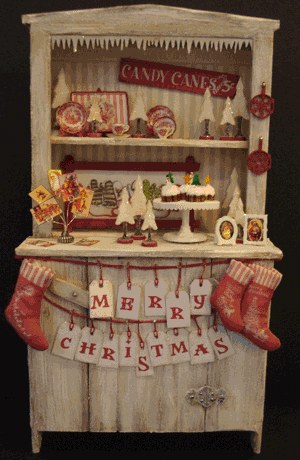 1″ Scale KIT – Christmas Altered Cabinet. Does not include Accessory kits. 4…