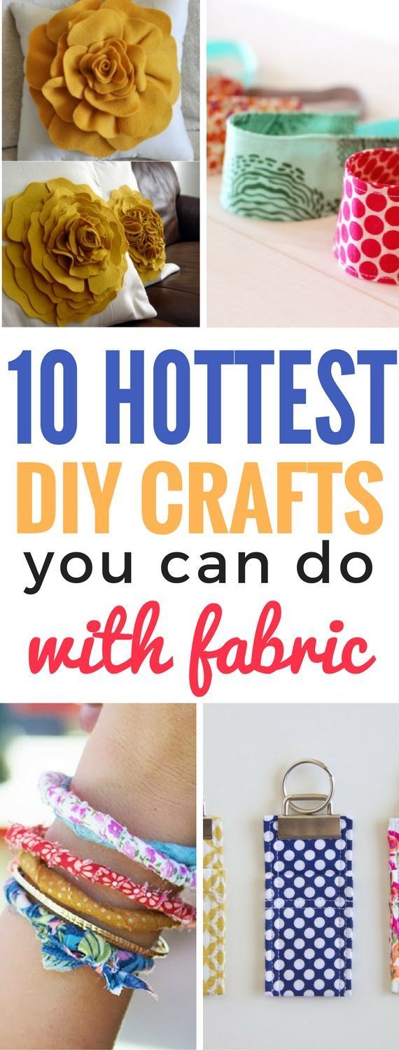 10 DIY Crafts You Can Do With Fabric – I’m so IN LOVE with these fabric crafts. So many awesome diy projects that one can do with