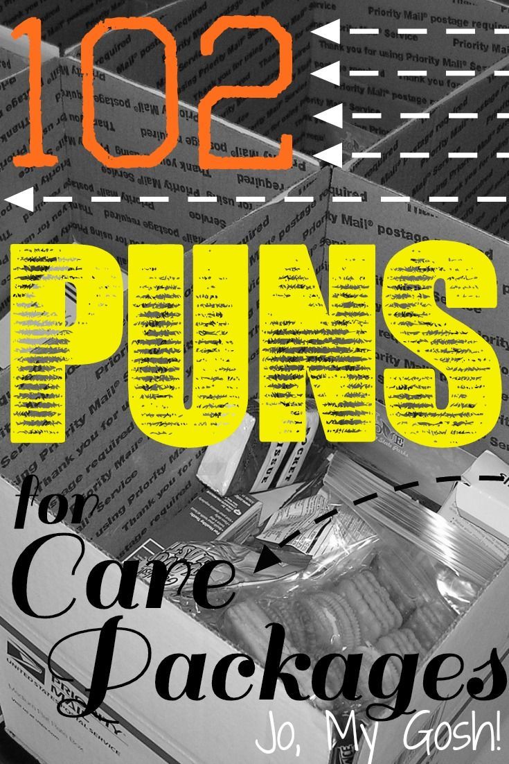 102 Puns for Care Packages | Jo, My Gosh!