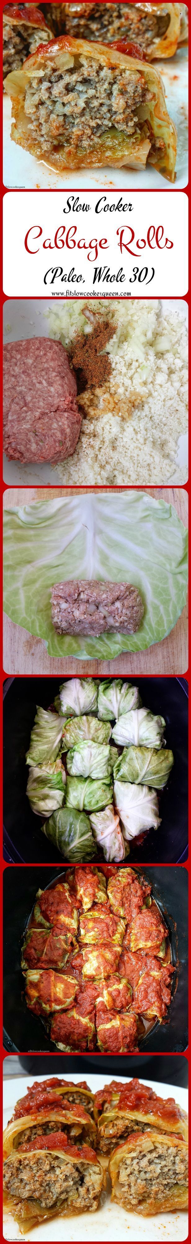 20 Slow Cooker Healthy Cabbage Roll Recipes! Many are low-carb, paleo, and whole 30 compliant slow cooker version of cabbage