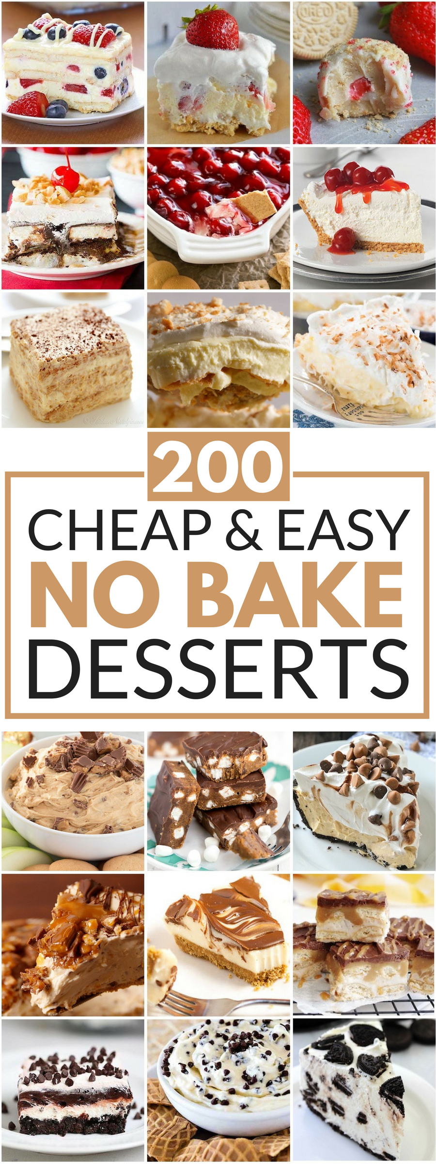 Pies -   200 Cheap and Easy No Bake Desserts