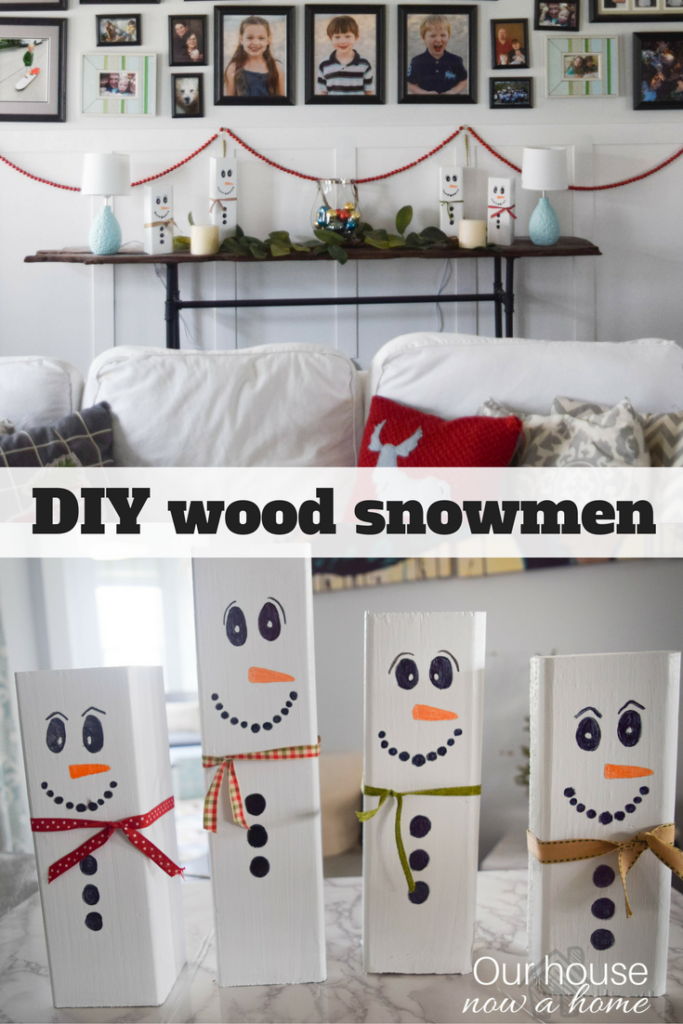 A quick and simple Christmas/winter craft, perfect for the kids too! These DIY wood snowmen are easy enough to make and are so