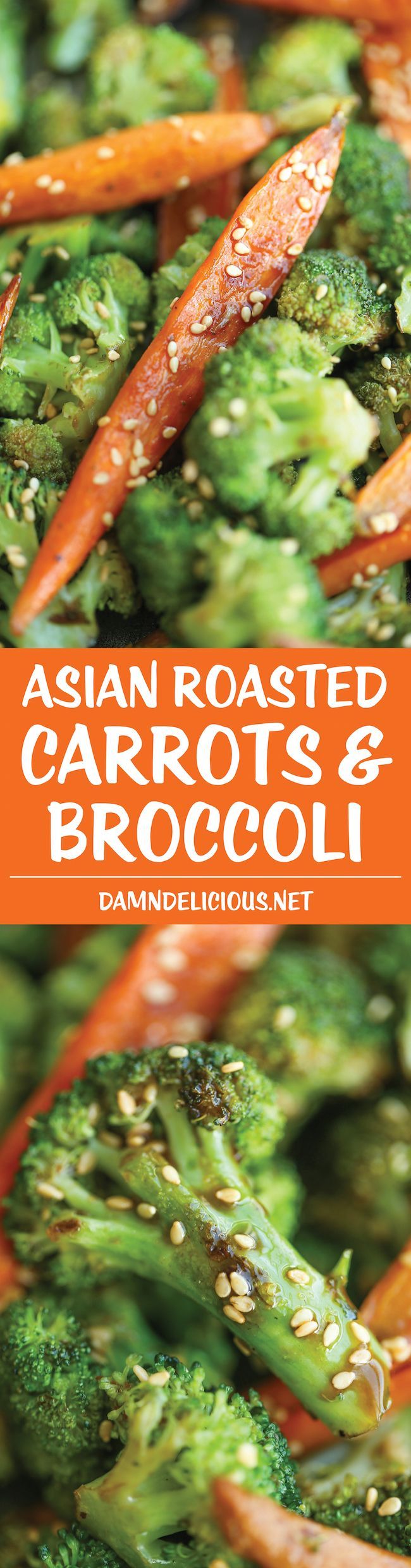 Asian Roasted Carrots and Broccoli – Super simple, quick, and easy, packed with so much flavor with such a short ingredient list