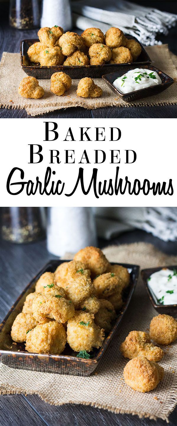 Baked Breaded Garlic Mushrooms – Erren’s Kitchen – Serve up a restaurant-style appetizer at home with this guilt free, low fat