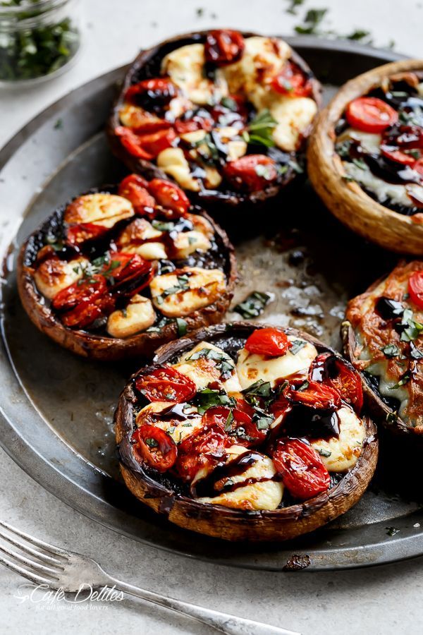 Caprese Stuffed Garlic Butter Portobellos FoodBlogs.com