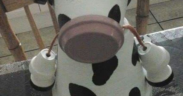 Kitchen Organizer in a Cow Clay Pot for by ... -   Best clay pot garden crafts ideas