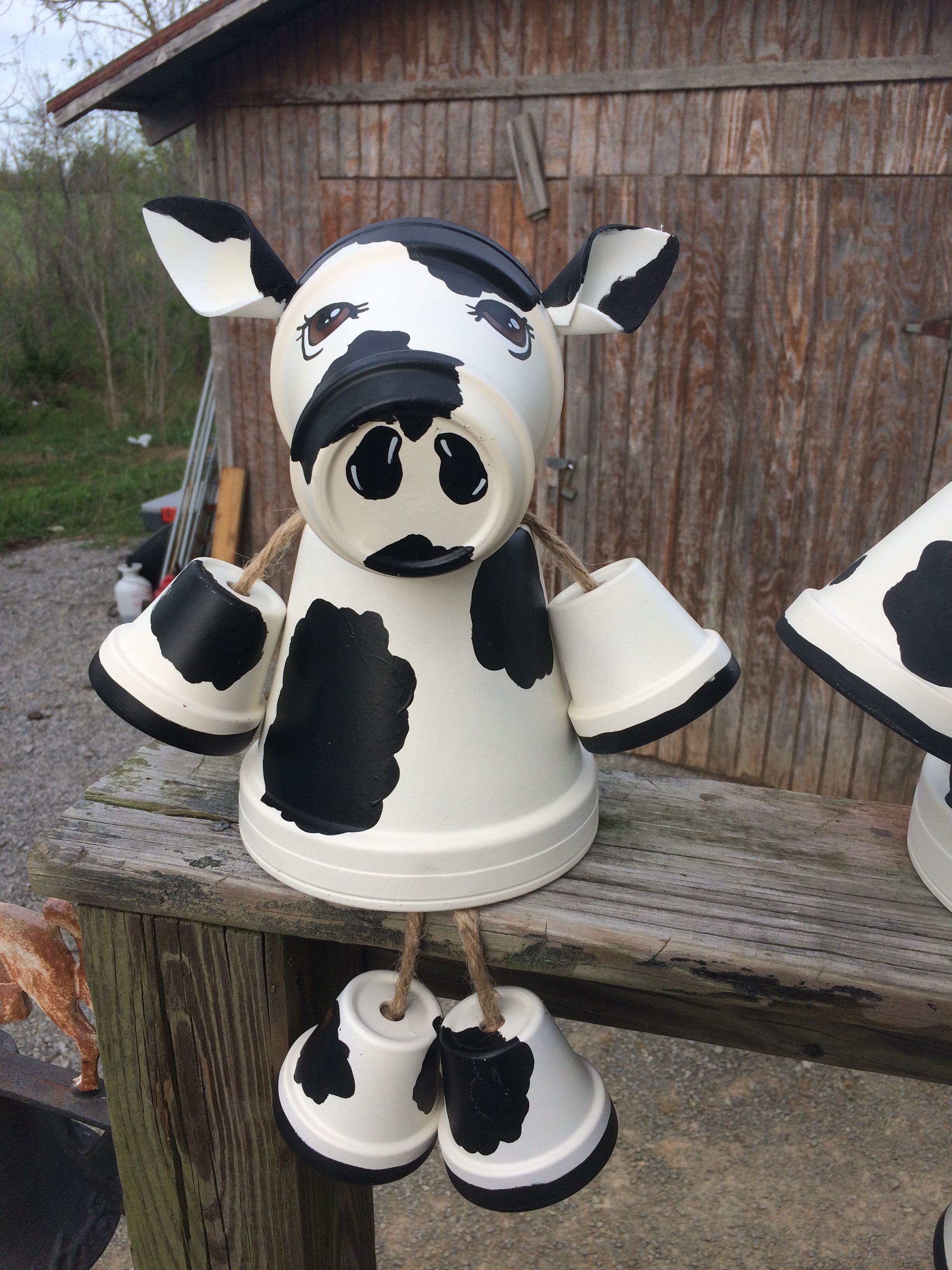 Clay pot cow -   Best clay pot garden crafts ideas