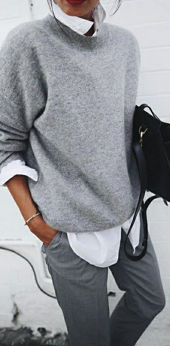 Fashion & Style Inspiration: Fall Outfit Idea – Different Shades Of Grey.