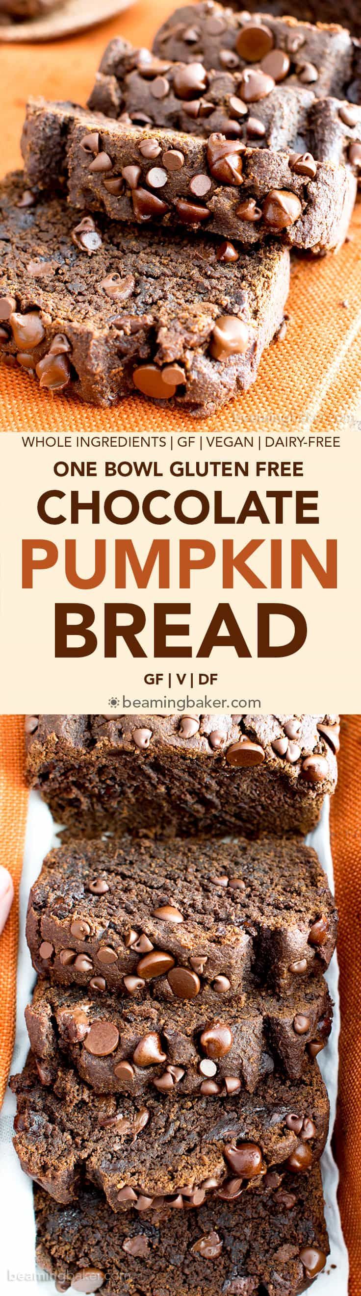 Gluten Free Vegan Chocolate Pumpkin Bread (V, GF, Dairy-Free, Refined Sugar-Free) + VIDEO – Beaming Baker