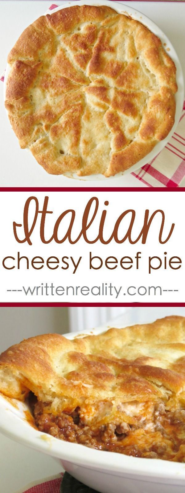 Ground Beef Pie Recipe : This Italian ground beef casserole is filled with ground beef, tomato sauce, and cheese. Then it’s