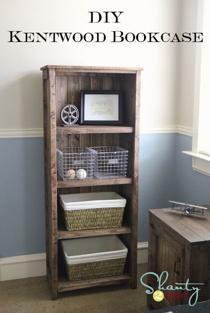 I want to make this!  DIY Furniture Plan from Ana-White.com  How to build a rustic wood bookshelf. Free plans, shopping list, cut