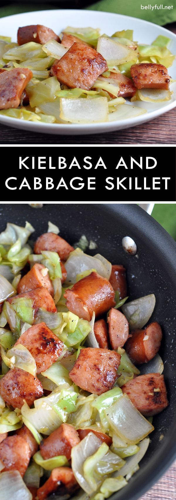 Kielbasa and Cabbage Skillet – This fast one-pan skillet dish is filling, full of flavor, and so easy for any weeknight dinner!