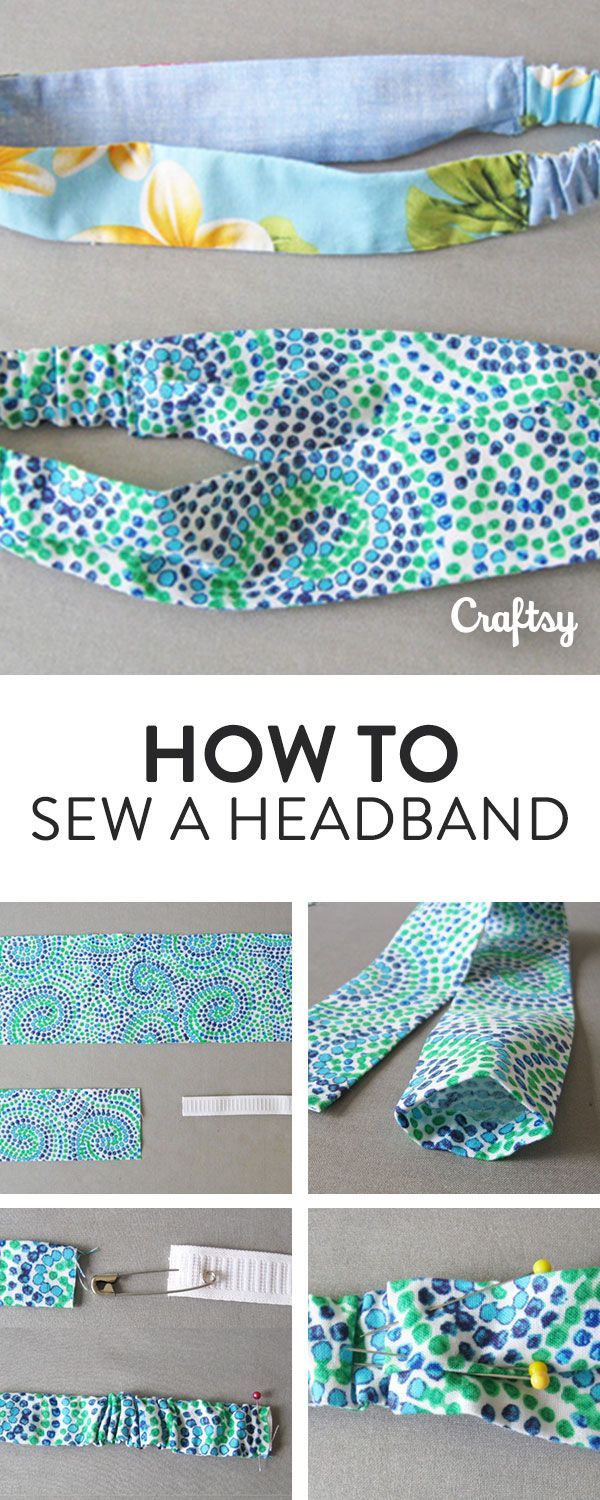 Learn how to sew a quick and easy headband with your leftover fabric scraps!