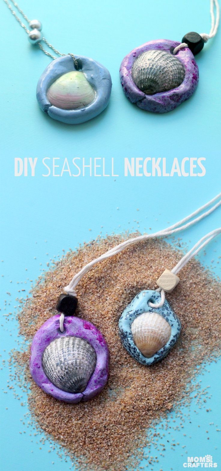 Make an easy DIY seashell necklace for your little mermaid – this easy jewelry making craft for kids is also a perfect summer camp