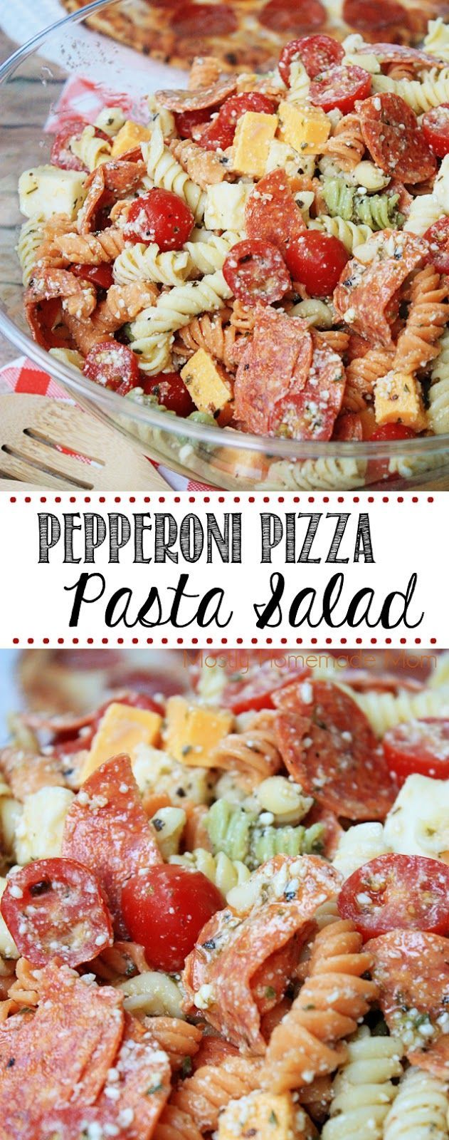 Mostly Homemade Mom: Pepperoni Pizza Pasta Salad