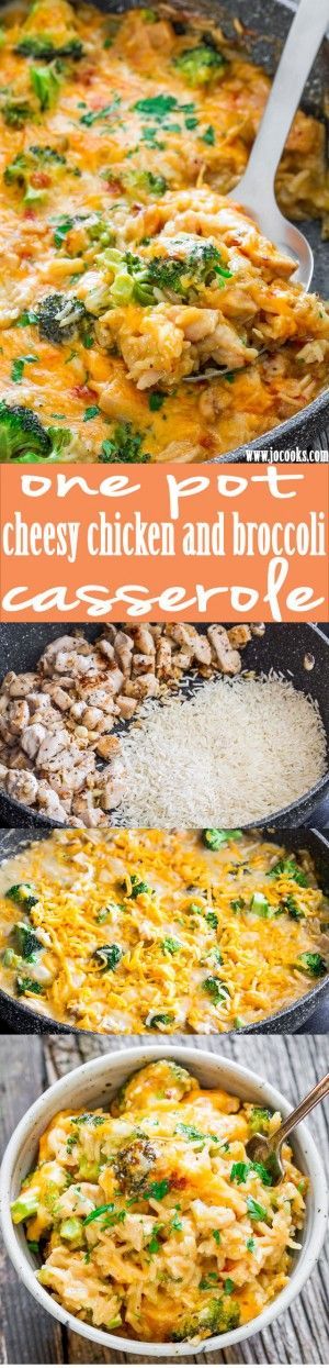 One Pot Cheesy Chicken Broccoli and Rice Casserole – it’s cheesy, it’s comforting and it’s made in one pot. It’s dinner!