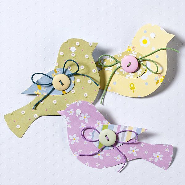 Paper Bird Embellishment {tutorial} cute for Easter cards