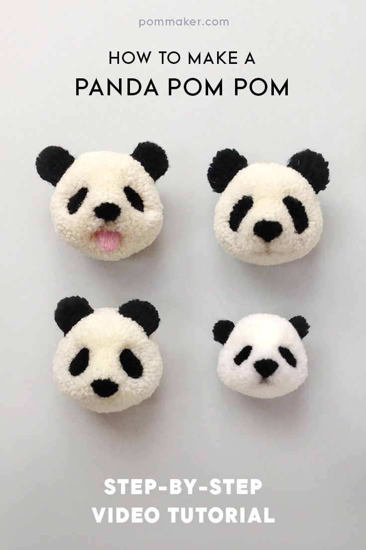 Pom Maker Tutorial – How to Make a Panda Pompom | DIY Crafts Projects    https://blog.pommaker.com/how-to-make-a-panda-pompom/
