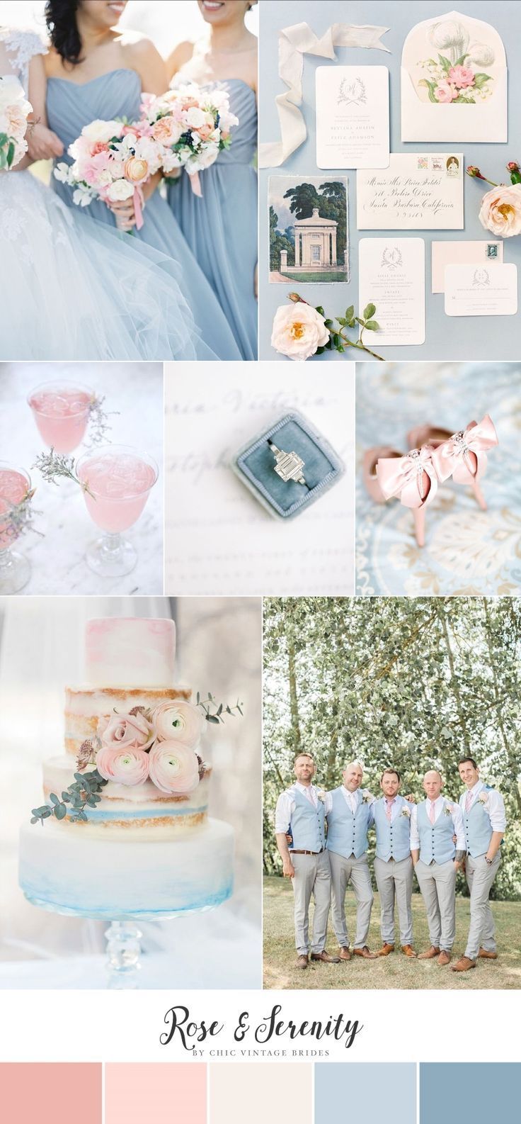Romantic Rose Quartz & Serenity Blue Wedding Ideas || Pink & Blue Wedding Inspiration || Pastel Wedding Ideas