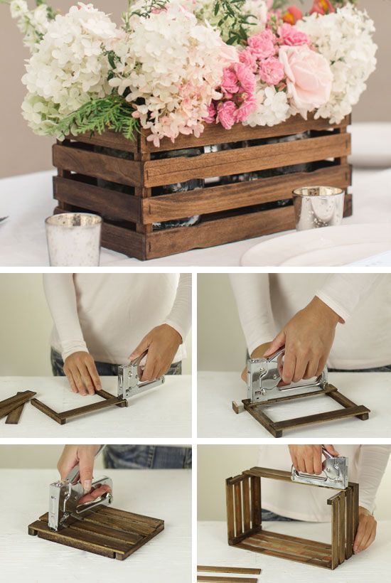 Rustic Stick Basket Diy Wedding Centerpiece / http://www.himisspuff.com/diy-wedding-centerpieces-on-a-budget/44/