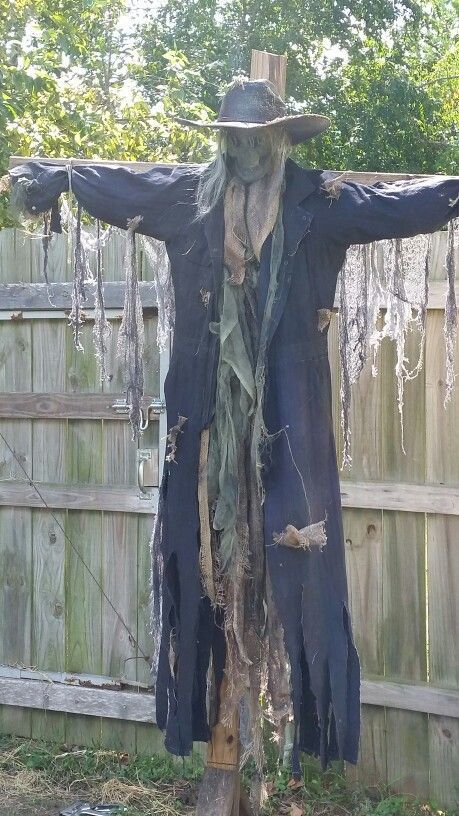 Scarecrow I made for halloween, jeepers creepers!