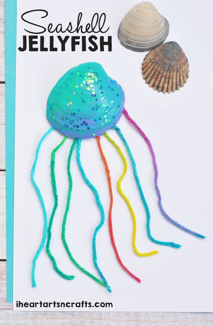 Seashell Jellyfish Craft For Kids…So cute and colorful!!