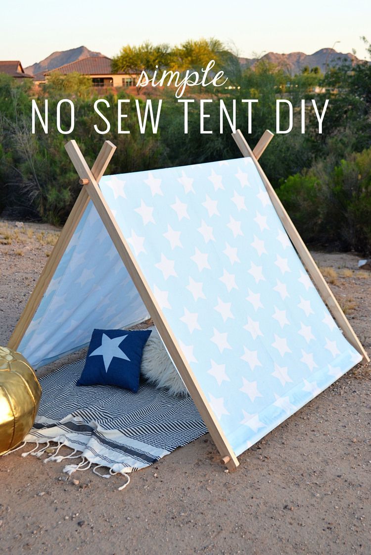 Simple No Sew DIY Kid’s Tent | Momma Society | www.mommasociety.com