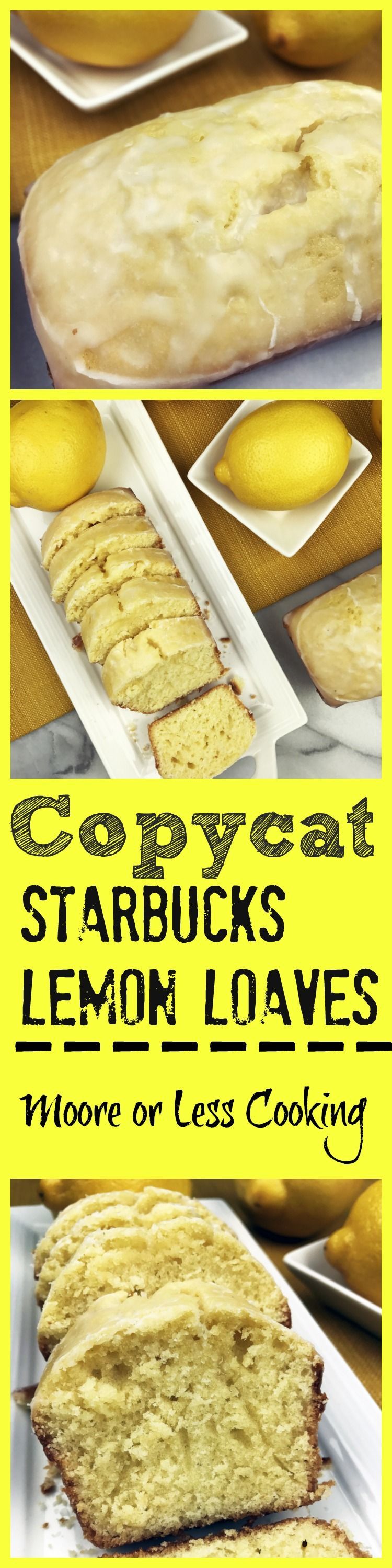 The Best Copycat Starbucks Lemon Loaves!! I think this is even better than the Starbucks lemon loaf! So moist and full of lemon