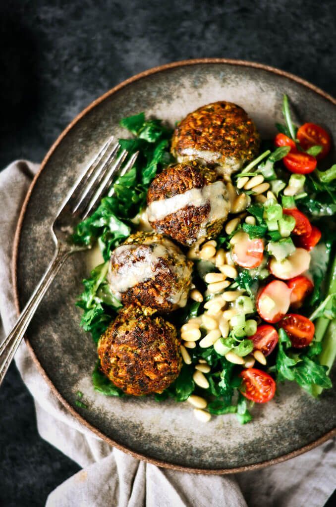 These warm flavorful falafels are better than the real deal! Packed with cauliflower and fresh herbs! A low carb delicious whole30