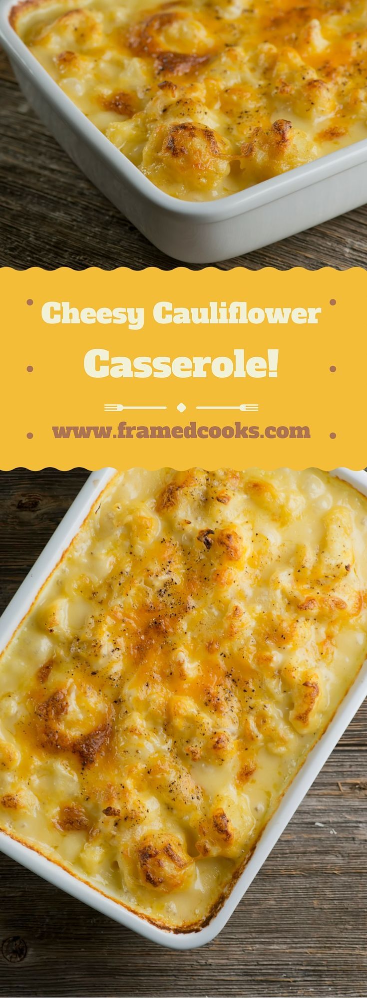This easy and hearty recipe for cheesy cauliflower casserole will have everyone asking for a second serving of vegetables!